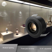 Projecteur LED encastrable, angle réglable 3W, avec zoom, adapté pour les hall d'exposition et les vitrines de musée