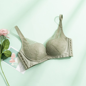 Soutien-gorge en soie Tange sans armatures, pour grandes poitrines, lingerie en soie de ver à soie, soutien-gorge fin en dentelle, soutien-gorge compact - Product Image 5