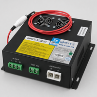 Alimentation électrique pour laser CO2, pilote AC220V pour machine de gravure et de découpe laser, refroidissement à double ventilateur, câble haute tension, boîtier métallique