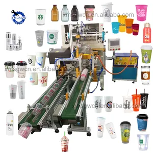 Hot Sale Automatic Rotary Plastic Cup Coffee Tea Cup Silk Screen Printing Machine Multi Color For Small Business