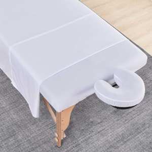 Draps de lit de massage en coton 3 pièces personnalisés en usine spa comprend une couverture de table de massage et un drap-housse de massage - Product Image 1