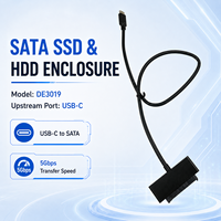 Caja USB-C de 5 Gbps para HDD/SSD SATA de 2.5 Pulgadas, Compatible con SATA III, Intercambio en Caliente, Chip JMS578, Carcasa de ABS, Garantía de 12 Meses
