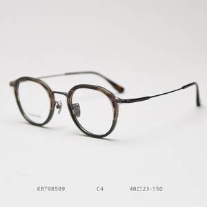 98589 Gafas de Moda de Alta Calidad, Clásicas, Retro, con Montura Redonda de Titanio Tortoise, para Mujer y Hombre, Monturas Ópticas con Receta 2025 - Product Image 4