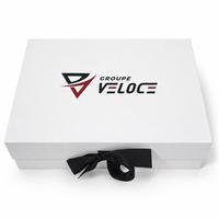 Custom Logo Magnetic Foldable Gift Box with Ribbon for Corporate Gifts and Branded Packaging