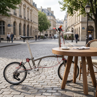 Vélo pliant en titane, vélo pliant à trois plis