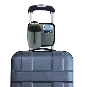 Amz Hot Sell Custom Luggage Travel Drink Bag Cup Holder Fits All Suitcase Handles Free Hand Drink Beverages Caddy