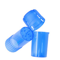 Broyeur de tabac en forme de bouteille en plastique à 3 niveaux, pot de stockage 2 en 1, broyeur d'herbes en plastique multicolore, fumer