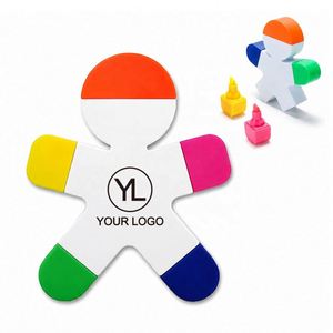 Bolígrafo Resaltador con Forma Humana y Logotipo Personalizado, Multicolor, Artículo de Papelería para Oficina, Regalo para Ferias Comerciales - Product Image 1