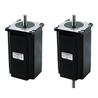 Moteur pas à pas hybride HLTNC 2 phases 3 N.M en circuit ouvert DC 36V 3A NEMA23 112mm à double arbre pour machine CNC