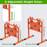Support de câble en acier réglable JH-Mech, portable, robuste, pour rouleaux et distributeurs de câbles, capacité de 33 pouces de diamètre, supporte 800 livres.