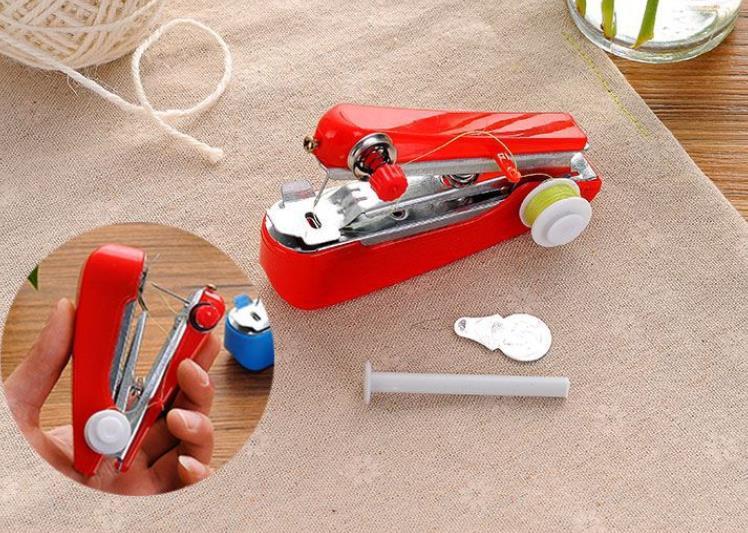 1pc Portable Mini Manual Sewing Machine Simple Operation Sewing Tools Sewing Cloth Fabric Handy Needlework Tool · image 2