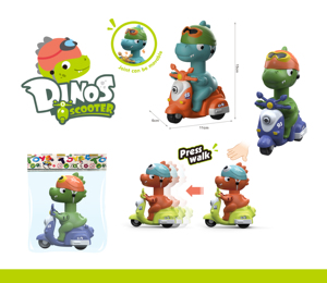 Barato de buena calidad <span class=keywords><strong>prensa</strong></span> de dibujos animados dinosaurio motocicleta juguetes dinosaurio scooter para niños - Product Image 5