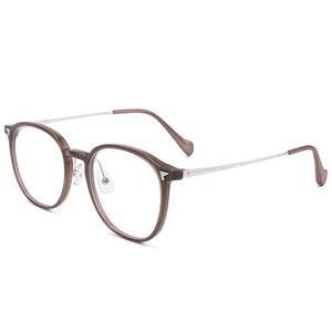 Montures de lunettes rondes ovales pour femmes Wenzhou, monture complète, verres PC, protection anti-lumière bleue, style naturel 9535 - Product Image 3