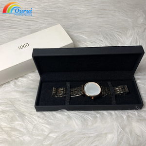 Boîte à montre en cuir rectangulaire classique personnalisée, directement de l'usine, avec logo, couleurs au choix, boîtes pour bracelets de montre personnalisées pour montres de marque - Product Image 4