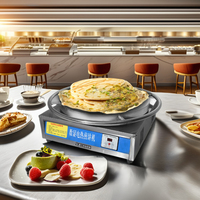 Offres Spéciales 45CM Diamètre Commercial Électrique Automatique Crêpière Machine Haute Productivité Hôtels Crêpières Crêpières