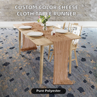 Chemins de table en tissu de style nordique 100 % polyester tissé sur mesure pour la maison, l'hôtel, blanc, bordeaux, ivoire, violet, rouge, Noël