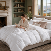 Couette d'hiver épaisse 50% duvet de canard blanc, taille Queen, avec compartiments, en coton anti-duvet, extra chaude, vente en gros