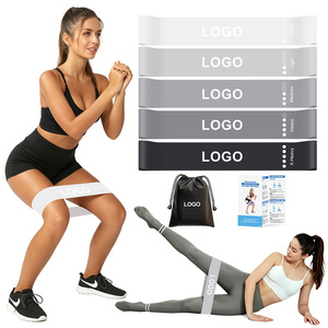 Gradient Gray <b>Black</b> Latex <b>Mini</b> Resistance Bands Premium Fitness Loop Bands Glute Training Bands OEM Manufacturer - Product Image 1