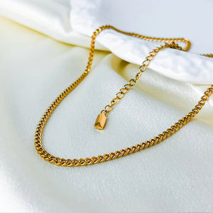 EManco 클래식 실버 스테인레스 스틸 남여 공용 하이 엔드 조절 가능한 짧은 쿠바 체인 목걸이 랍스터 걸쇠 패션 액세서리 - Product Image 5