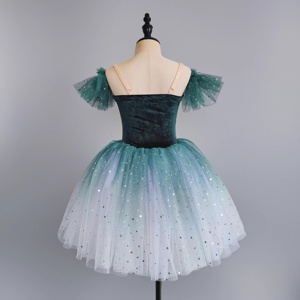 Traje <span class=keywords><strong>de</strong></span> Danza Coral Little Swan <span class=keywords><strong>para</strong></span> <span class=keywords><strong>Niñas</strong></span>, Tutú Largo Profesional <span class=keywords><strong>de</strong></span> Ballet Romántico, Tutú <span class=keywords><strong>de</strong></span> Danza Lírica Moderna y Económica - Product Image 5