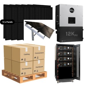 ระบบไฟฟ้าบ้านครบชุด 4.92 กิโลวัตต์ EG4 พร้อมคอนโทรลเลอร์ MPPT 12KPV แบตเตอรี่ลิเธียม 28.6 กิโลวัตต์ชั่วโมง แผงโซลาร์เซลล์แบบโมโนคริสตัลไลน์ 12 ชิ้น 410 วัตต์ 12KPV - Product Image 2