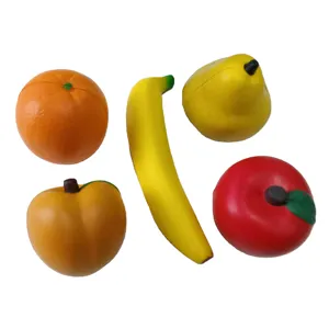 定制标志PU泡沫抗压水果桃梨橙苹果减压香蕉桃梨橙苹果压力球
