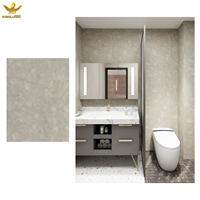 Panneaux muraux SPC modernes de haute qualité, ignifuges et imperméables, avec finition marbre UV, installation facile, services de découpe sur mesure