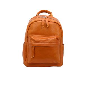 Sac à dos en cuir véritable pour femme, marron, léger, avec bandoulière, décontracté, usage quotidien, collection Printemps 2026 - Product Image 5