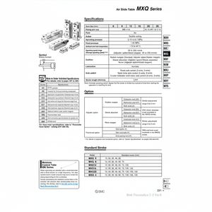 MXQ20-40CSBT โต๊ะสไลด์ลมนิวเมติก SMC - Product Image 1