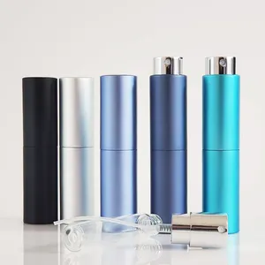 8ml 10ml 15ml 20ml taşınabilir doldurulabilir seyahat boyutu şişe parfüm atomizörler dönen parfüm konteyneri