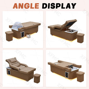 Sauna à cheveux relevable Design incurvé Tête de confort Lit de spa Manucure et pédicure Chaises de lit électriques Pas de plomberie avec bain de pieds - Product Image 4