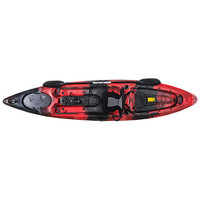 Kayak de pêche de loisirs en LLDPE de 12 pieds, fabriqué professionnellement, capacité de 150 L, exclusivement fourni aux marques étrangères
