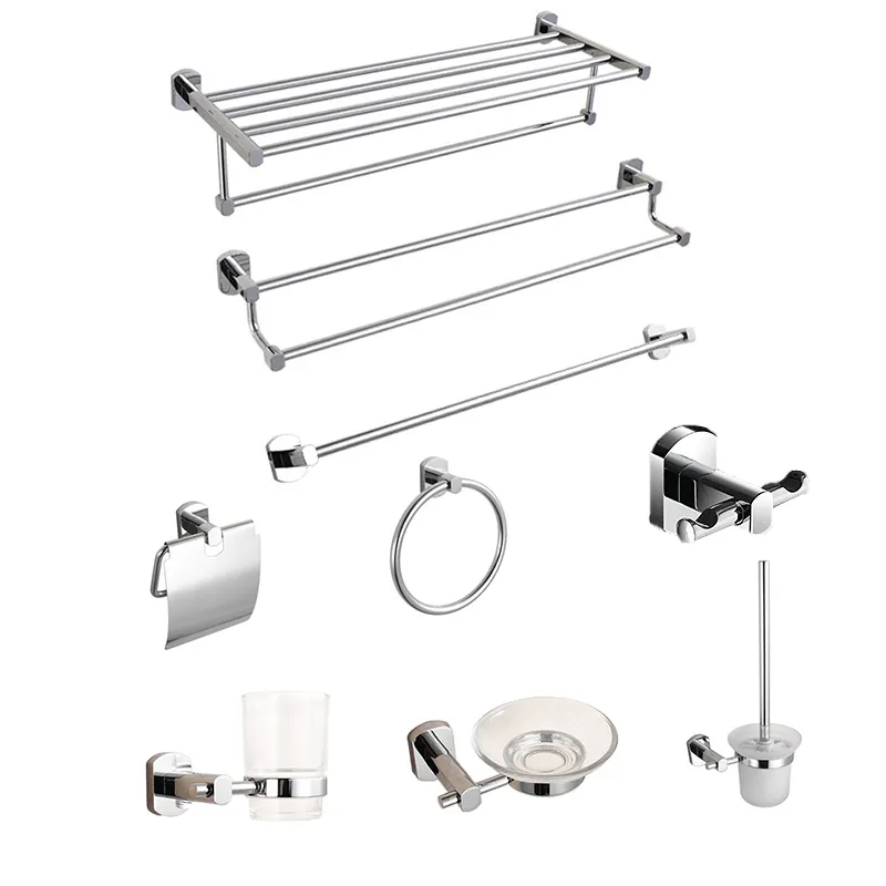 Verchroomd Handdoekenrek Set Badkamer Accessoires Alle Koperen Handdoek Rek Bar Muur Opgehangen Badkamer Hardware Hanger