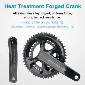 Conjunto de Pedivela para Bicicleta de Estrada RIRO 110BCD 50/<span class=keywords><strong>34T</strong></span>, Integrado e Oco, em Liga de Alumínio CNC de Alta Resistência, Peças para Ciclismo - Product Image 4