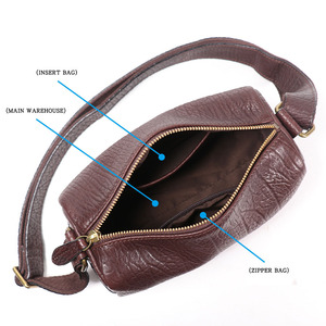 Nuevo Bolso Cuadrado Mini de Moda Estilo Coreano, Bolso Bandolera Horizontal de Cuero Genuino de Vaca de Primera Capa al por Mayor - Product Image 3