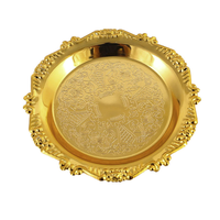 Zilveren gouden ijzeren dienblad glanzende plaat voor decoratie ornamenten buffet fruit cake feestbenodigdheden dessert diversen opbergborden