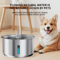 Fontaine à eau automatique pour chat, élégante, en acier inoxydable 304, solide, 11L, pour intérieur, avec batterie rechargeable, fabrication OEM