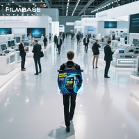 Mochila con Pantalla LED Programable P4, 3840Hz, Alto Brillo, Control por Aplicación, Cartel Móvil para Publicidad