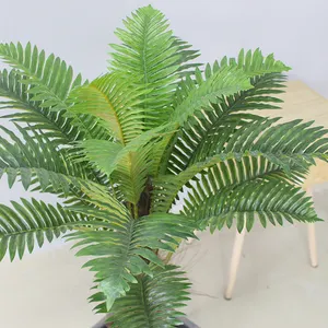 Fabrik Günstige Tropical Gefälschte Farn Palm Baum Künstliche Kleine Palme Pflanzen Bonsai für Home-Office-Shop Dekoration