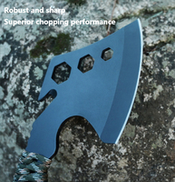 Hache à main tactique extérieure multifonctionnelle noire pour la survie de qualité bricolage avec sangle antidérapante Design polyvalent