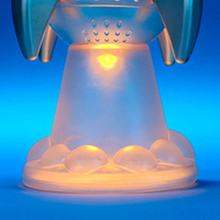 Jouets éducatifs musicaux rotatifs avec projection de fusée et éclairage nocturne