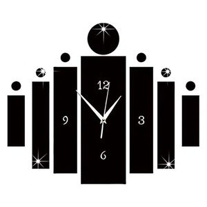 <b>Clocks</b> Wall Home Decor Living Room Luxury 3d Mirror <b>Silver</b> Wall <b>Clock</b> Modern Design Home Decor Watch Wall Sticker - Product Image 6