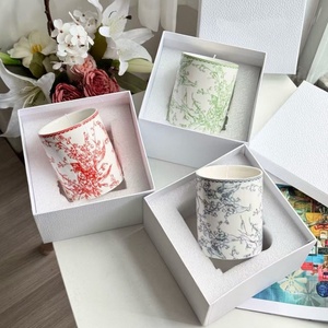 Luxurious Colored Bellflower Ceramic Romantic Fruity Soy Wax Handmade Non-Toxic <b>Candle</b> for Valentine's Day Christmas Party <b>Gift</b> - Product Image 1