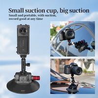Soporte de ventosa para coche YUANYUJINGMI de 6 pulgadas con liberación rápida e interfaz roscada de 1/4" y 3/8" para vlogging al aire libre y fotografía de viajes