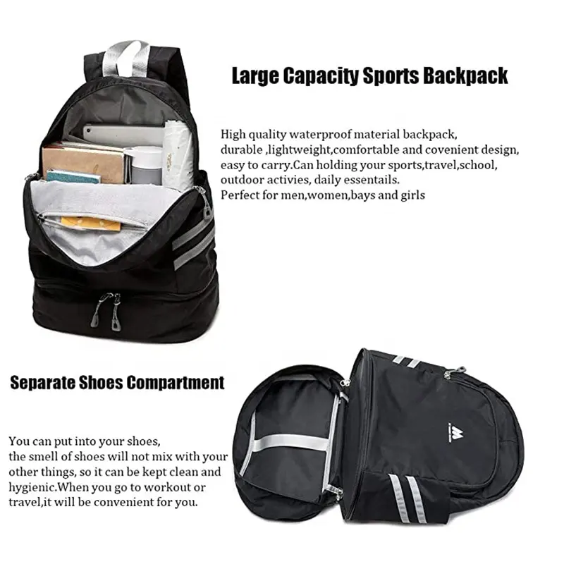 Winner Swimming Bag Dry And Wet Separation Waterproof Bag Men And Women Backpack Beach Storage Bag Fitness Backpack Supplie
