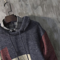 Pull à capuche d'hiver pour homme au design personnalisable, 100 % coton tricoté, anti-plis, respirant, coupe ample, manches longues