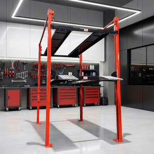 Peralatan Lift Parkir Tiga Tingkat Vertikal Tiga Tempat Parkir Empat Tiang yang Praktis - Product Image 1