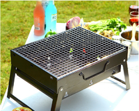 Ventes directes des fabricants, grand gril pliable pouvant être tiré, barbecue d'extérieur, barbecue portable au charbon de bois