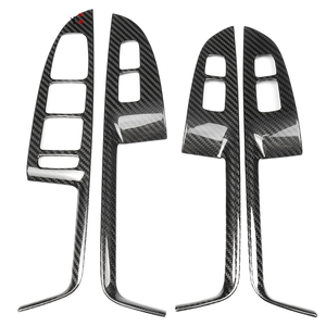 제네시스 G70 IK 2017-2025용 조곤 럭셔리 카본 파이버 도어 윈도우 스위치 패널 커버 리프트 버튼 트림 인테리어 키트 4개 - Product Image 1