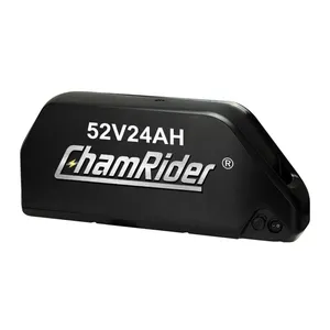 Chamrider – batterie de vélo électrique polly 18650 21700 36v 48v 52v 24ah 14S6P pin giant motocross batterie de vélo électrique bk avec support arrière
